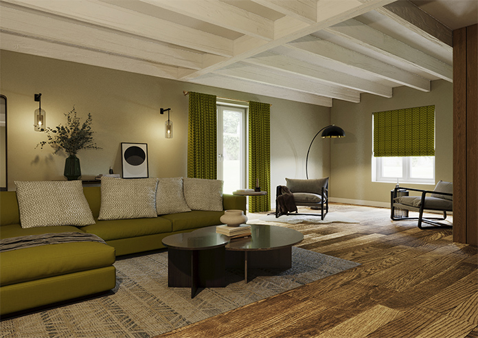 Orla Kiely Linear Stem, Olive & Black - Made to Measure Curtains - Image 7